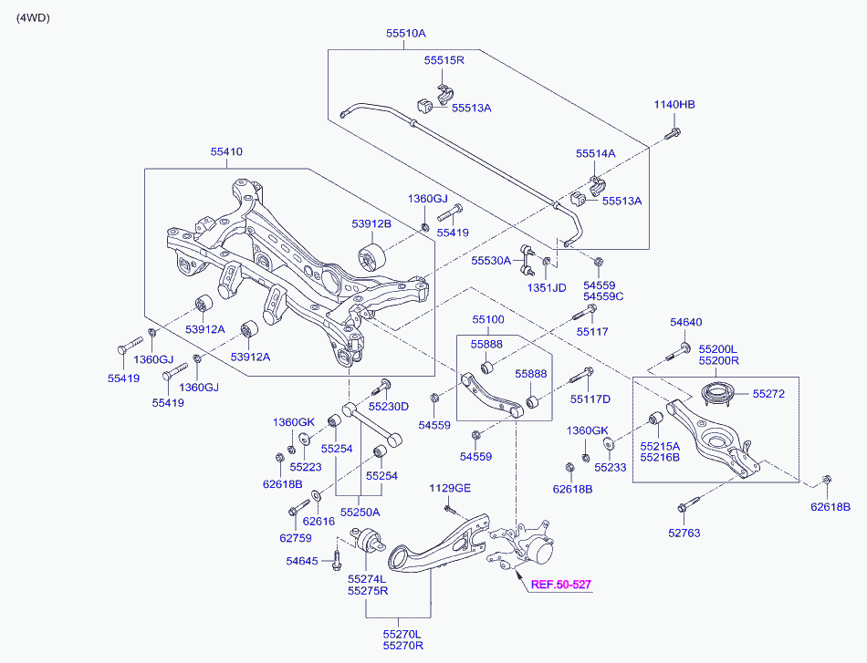 KIA 55250-2S100 - Neatkarīgās balstiekārtas svira, Riteņa piekare autodraugiem.lv