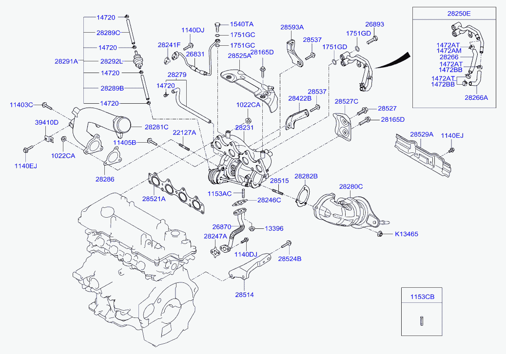 KIA 1022608007K - Uzgrieznis, Izplūdes kolektors autodraugiem.lv