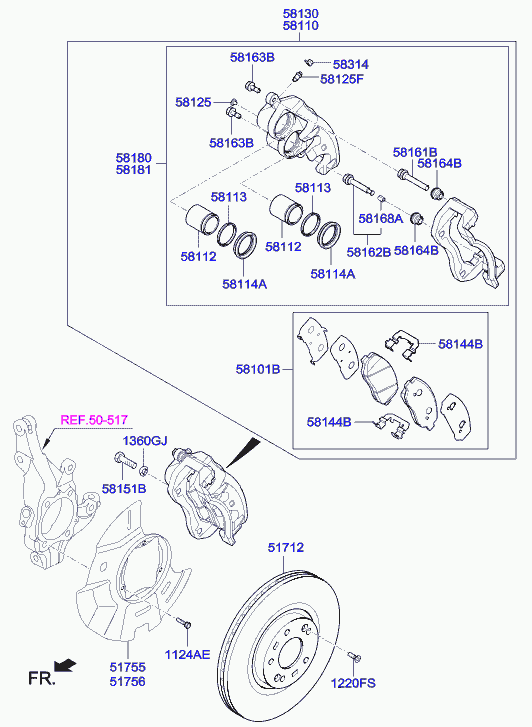 Hyundai 51712-2W700 - Bremžu diski autodraugiem.lv