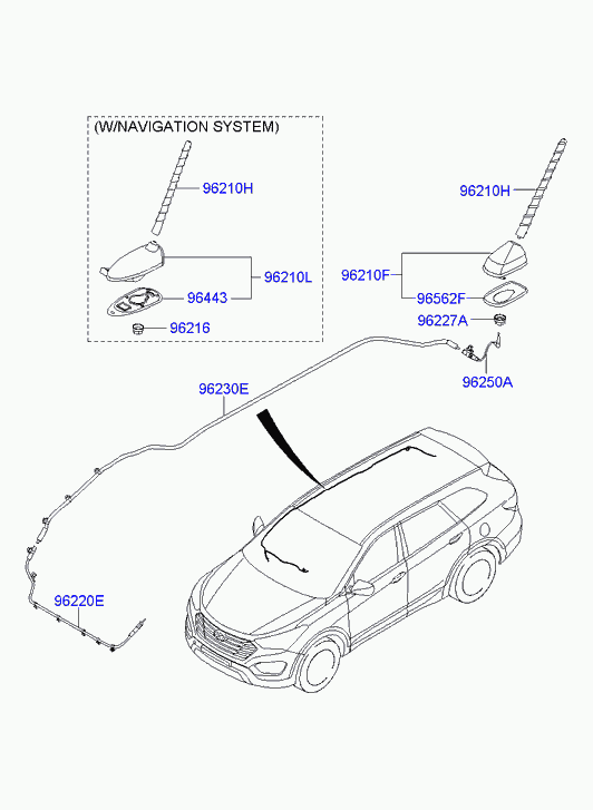 Hyundai 962632E220 - Antenas galviņa autodraugiem.lv