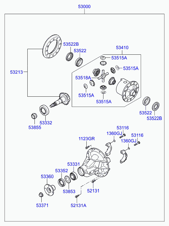 Hyundai 535214H000 - Riteņa rumbas gultņa komplekts autodraugiem.lv