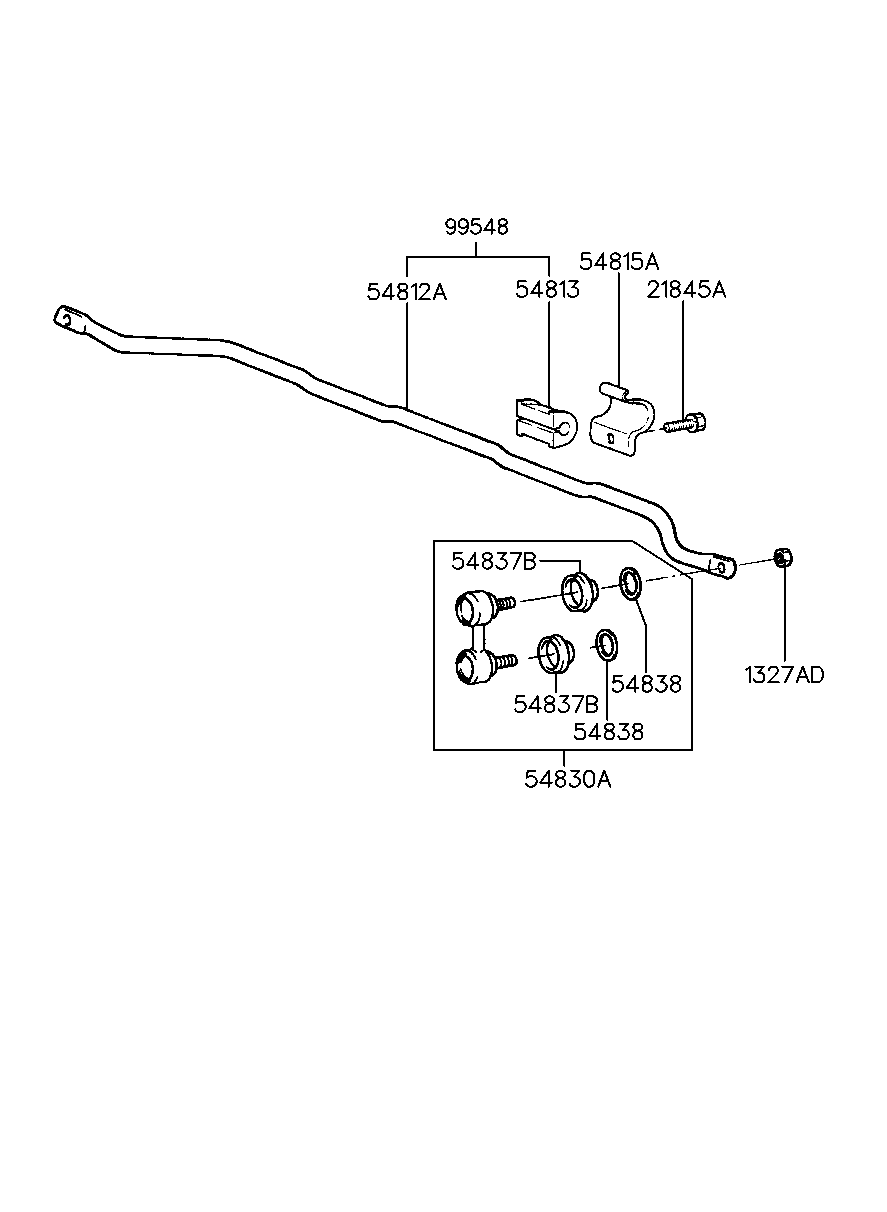 KIA 54830-34000 - Stiepnis / Atsaite, Stabilizators autodraugiem.lv