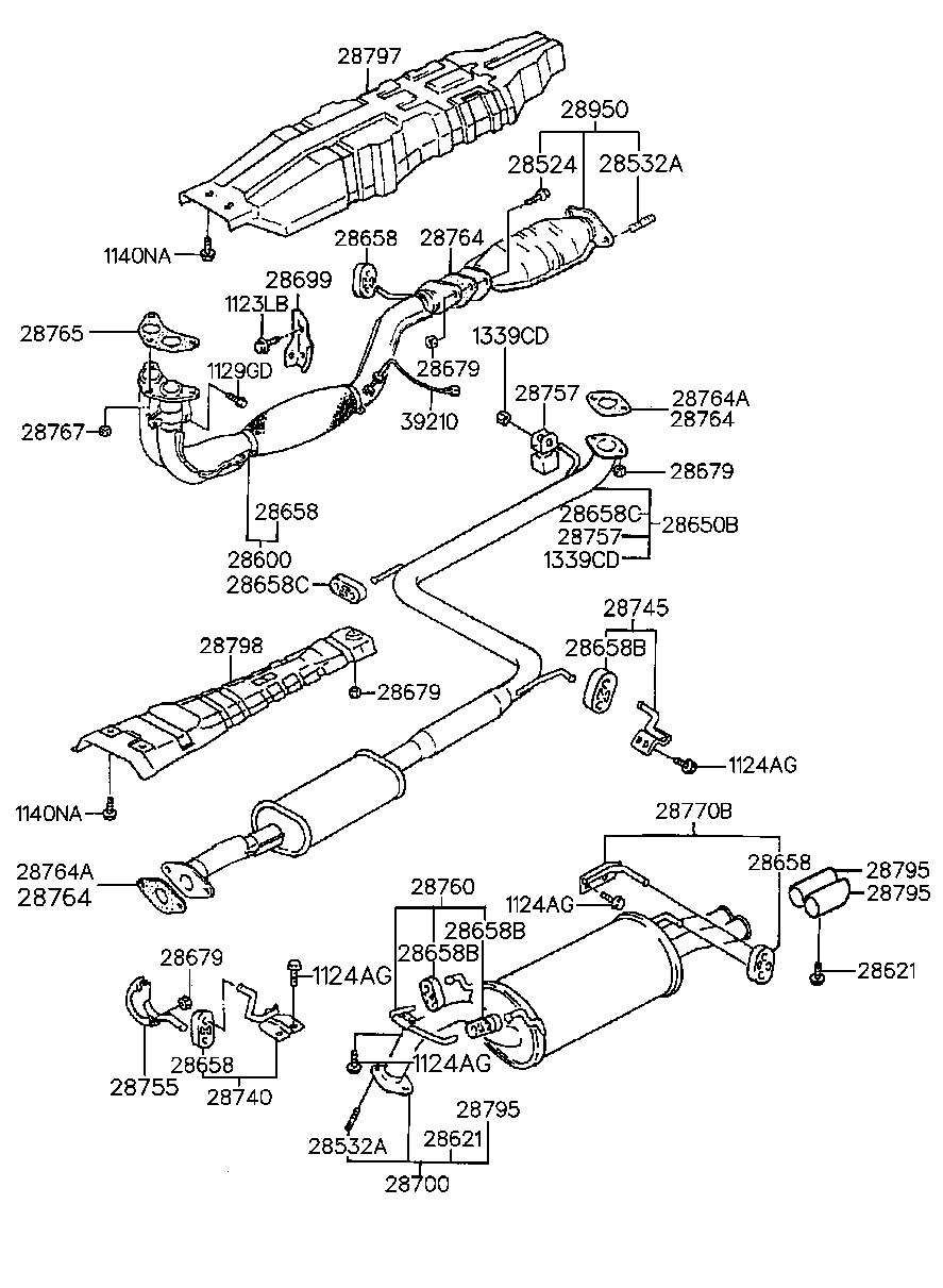 KIA 28765-28020 - Blīvgredzens, Izplūdes caurule autodraugiem.lv