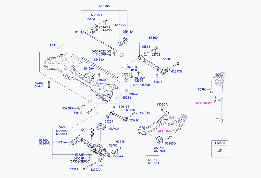 Hyundai 55530-3Z000 - Stiepnis / Atsaite, Stabilizators autodraugiem.lv