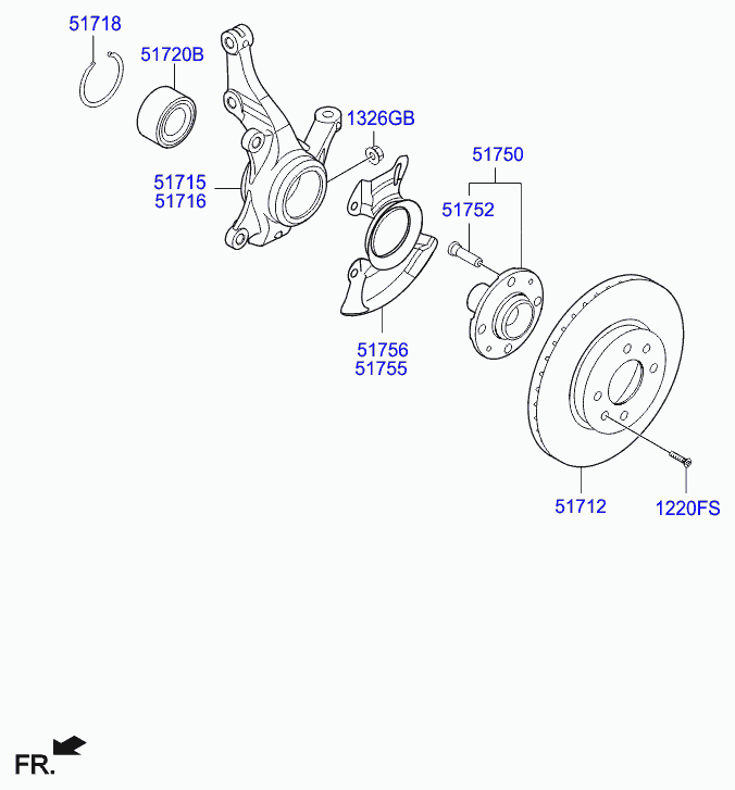 Hyundai 51712C8500 - Bremžu diski autodraugiem.lv