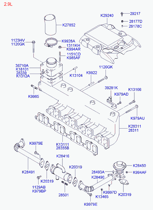 KIA 284104X410 - Izpl. gāzu recirkulācijas vārsts autodraugiem.lv