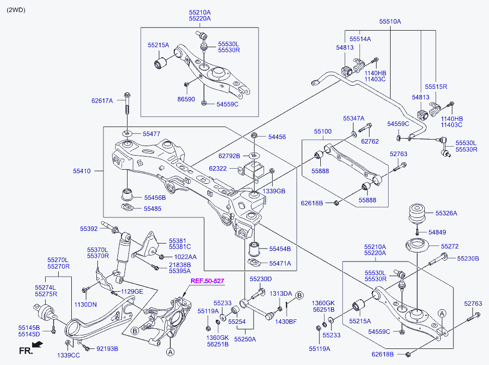 Hyundai 55530-2W110 - Stiepnis / Atsaite, Stabilizators autodraugiem.lv