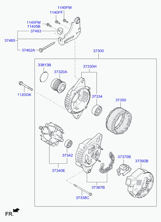 Hyundai 37300-2B960 - Ģenerators autodraugiem.lv