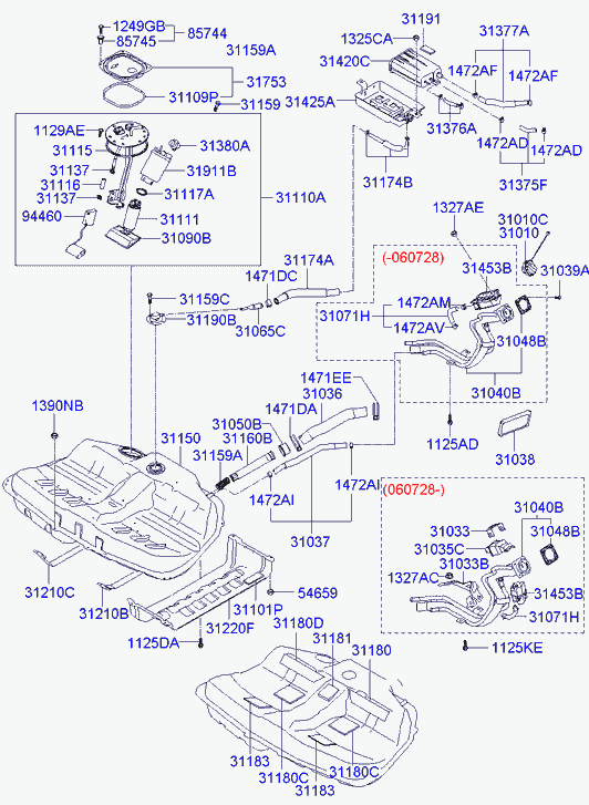 Hyundai 311103K200 - Degvielas sūkņa modulis autodraugiem.lv