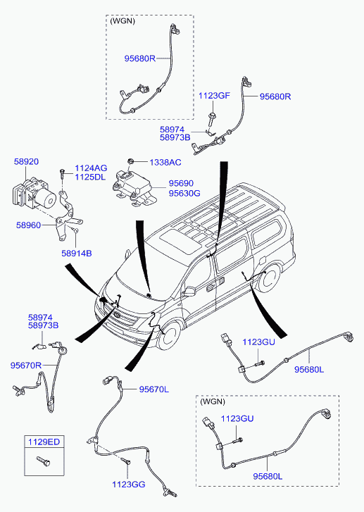 Hyundai 956704H300 - Devējs, Riteņu griešanās ātrums autodraugiem.lv