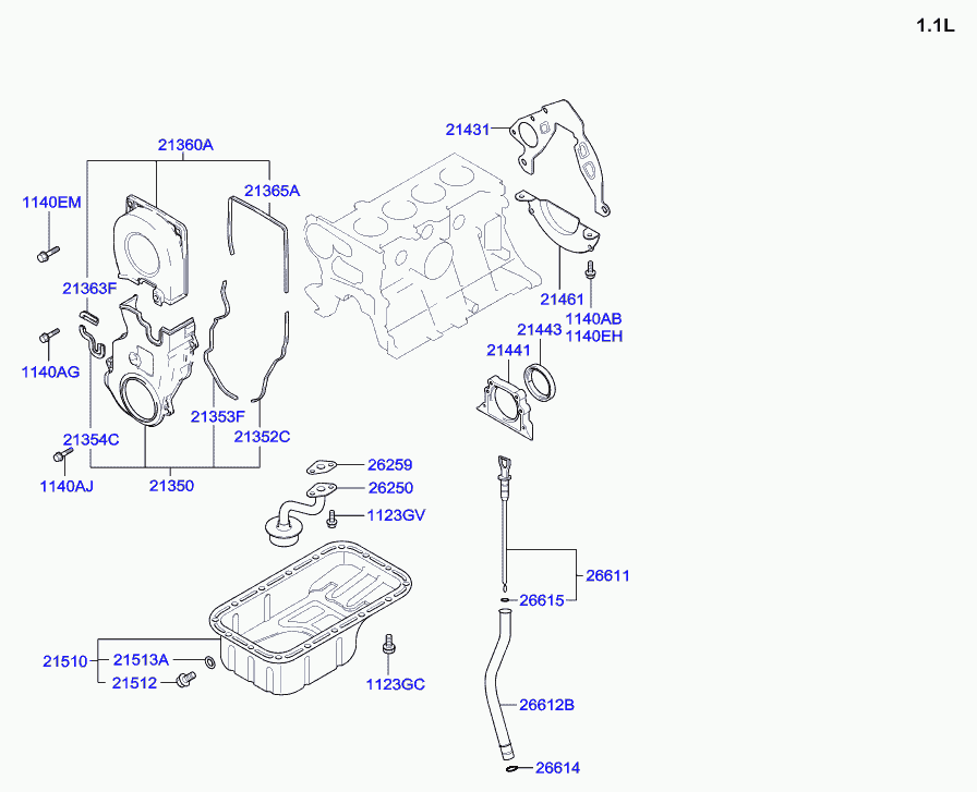 Hyundai 21443-22000 - Vārpstas blīvgredzens, Kloķvārpsta autodraugiem.lv