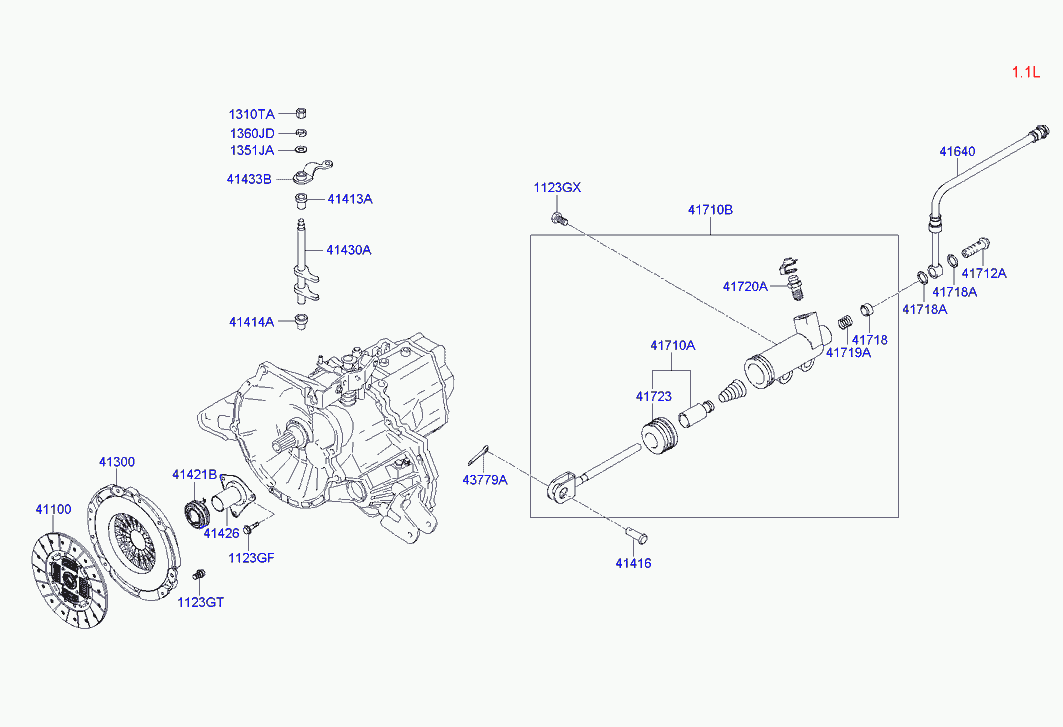 Hyundai 41421-28000 - Izspiedējgultnis autodraugiem.lv