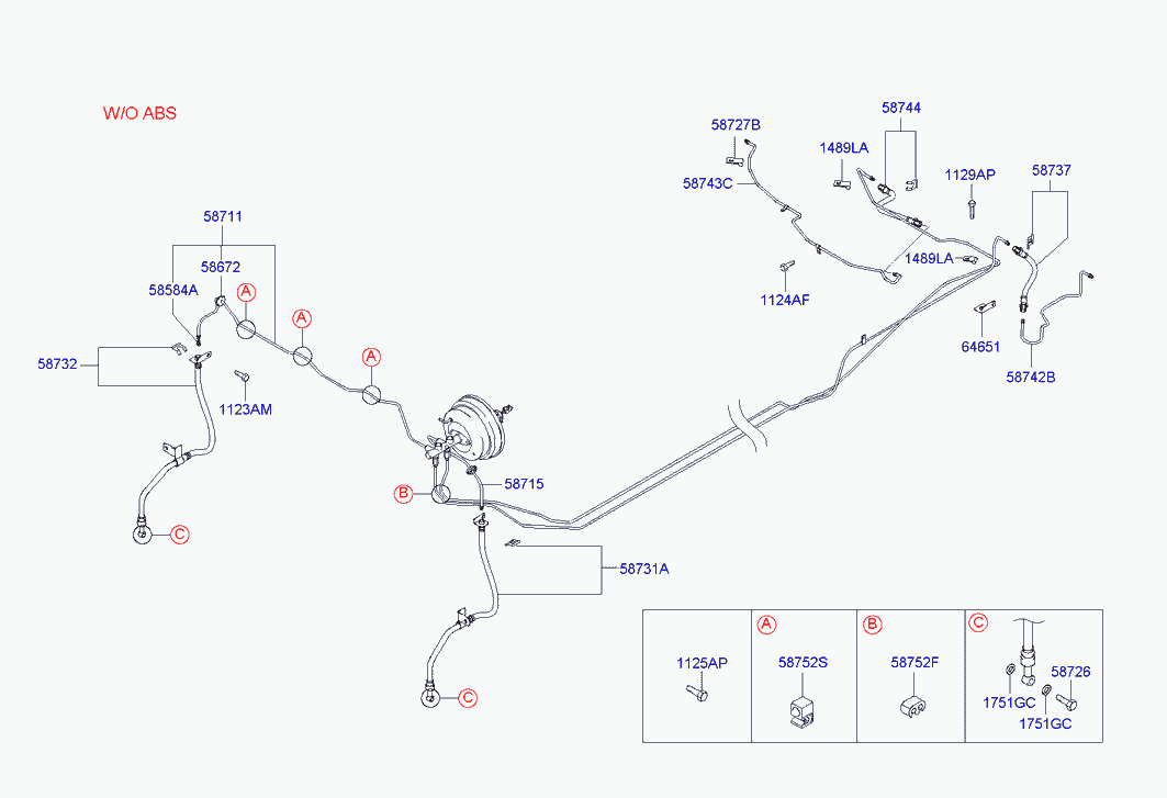 Hyundai 58737-1C000 - Bremžu šļūtene autodraugiem.lv