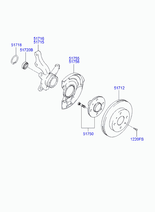 Hyundai 517121C000 - Bremžu diski autodraugiem.lv