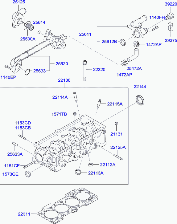 Hyundai 22144-21010 - Vārpstas blīvgredzens, Sadales vārpsta autodraugiem.lv