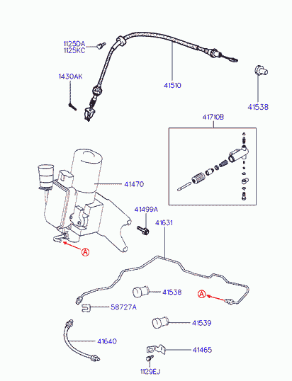 Hyundai 41510-02000 - Trose, Sajūga pievads autodraugiem.lv