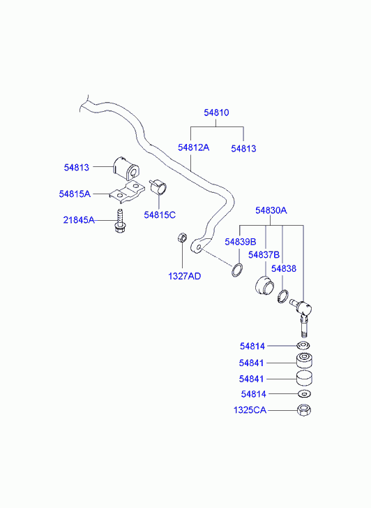 Hyundai 54830-38110 - Stiepnis / Atsaite, Stabilizators autodraugiem.lv