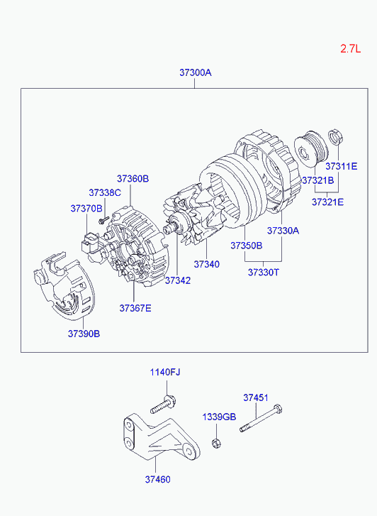 Hyundai (BEIJING) 37300-38310 - Ģenerators autodraugiem.lv