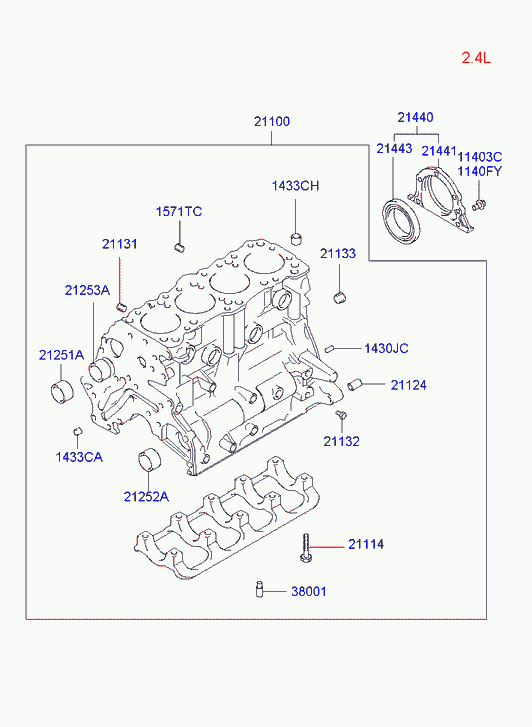 Hyundai 21443-38010 - Vārpstas blīvgredzens, Kloķvārpsta autodraugiem.lv