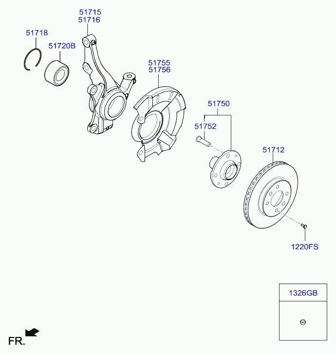 Hyundai 51712C8000 - Bremžu diski autodraugiem.lv