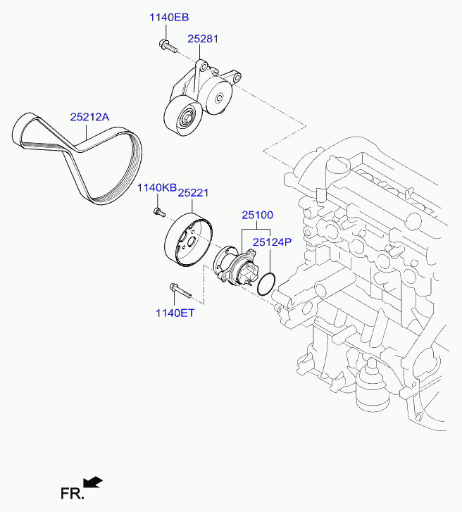 Hyundai 25100-03011 - Ūdenssūknis autodraugiem.lv