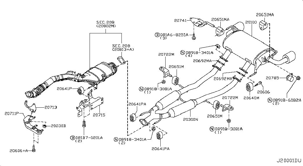 NISSAN 20641-34T00 - Bukse, Stabilizators autodraugiem.lv