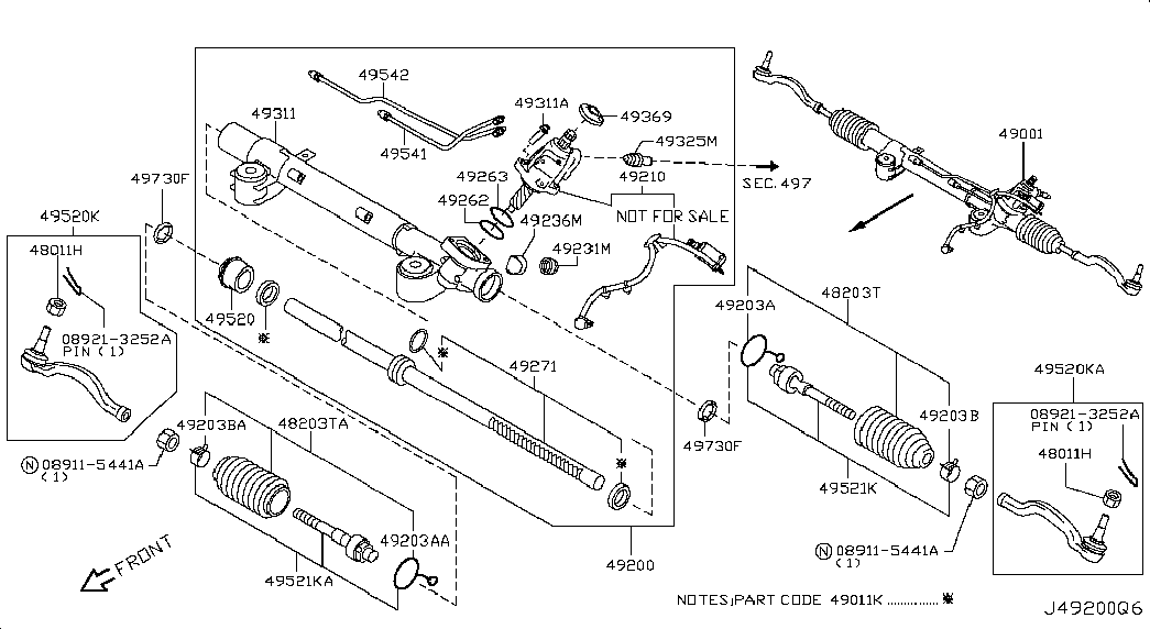 NISSAN D8F40-1AA0A - Stūres šķērsstiepņa uzgalis autodraugiem.lv