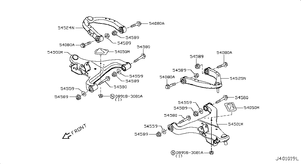 NISSAN 54580-1LA0A - Riteņu sagāzuma regulēšanas skrūve autodraugiem.lv