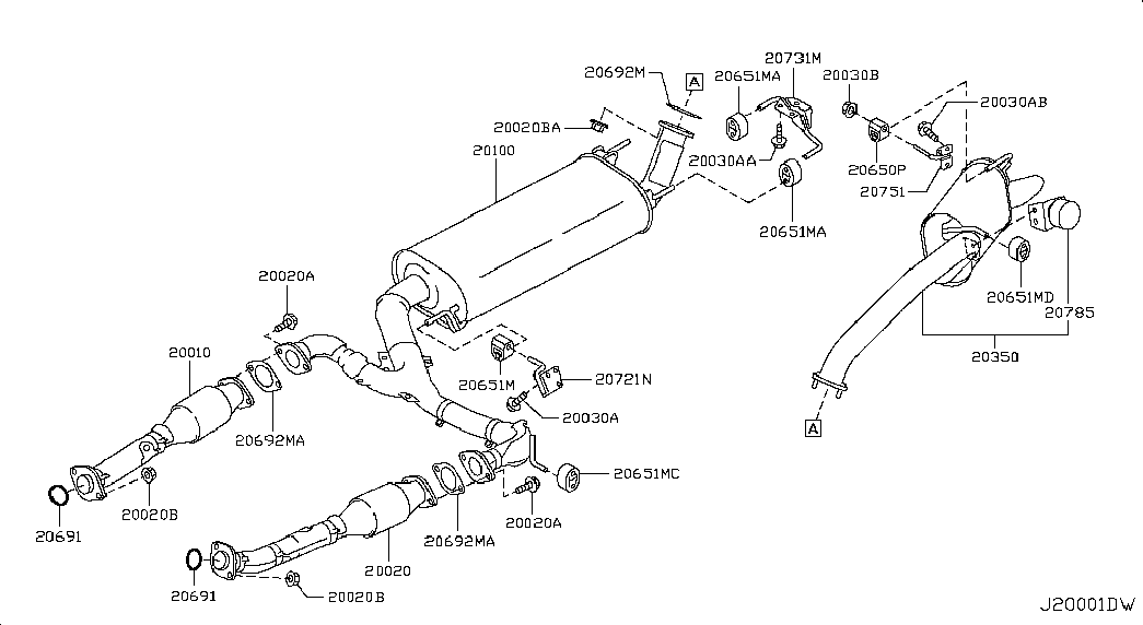 NISSAN 2069224U00 - Blīve, Izplūdes caurule autodraugiem.lv