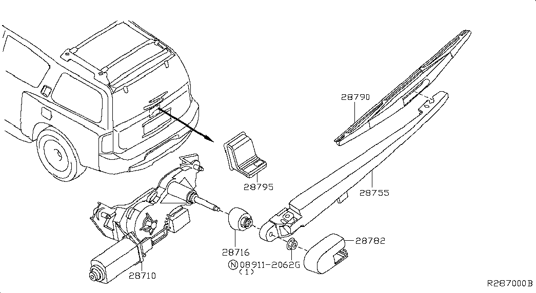 NISSAN 287907S000 - Stikla tīrītāja slotiņa autodraugiem.lv