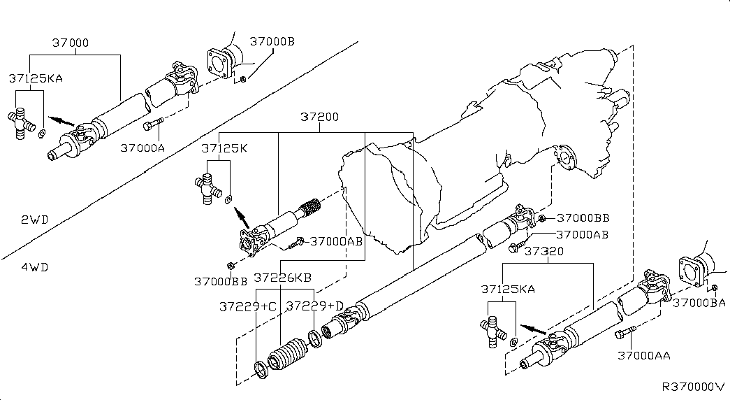 NISSAN 37126-7S026 - Šarnīrs, Garenvārpsta autodraugiem.lv