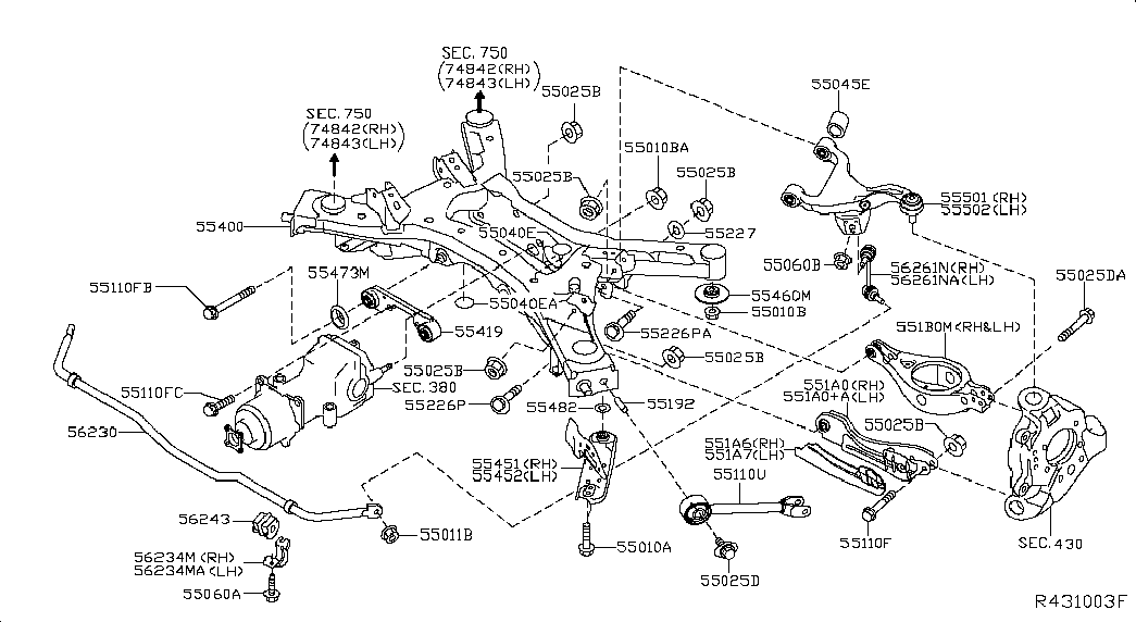 NISSAN 55502-3JA0B - Balst / Virzošais šarnīrs autodraugiem.lv