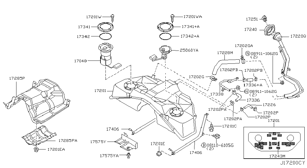 Infiniti 17040 CG000 - Degvielas sūkņa modulis autodraugiem.lv