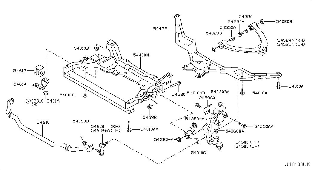 NISSAN 54618-JK50A - Stiepnis / Atsaite, Stabilizators autodraugiem.lv