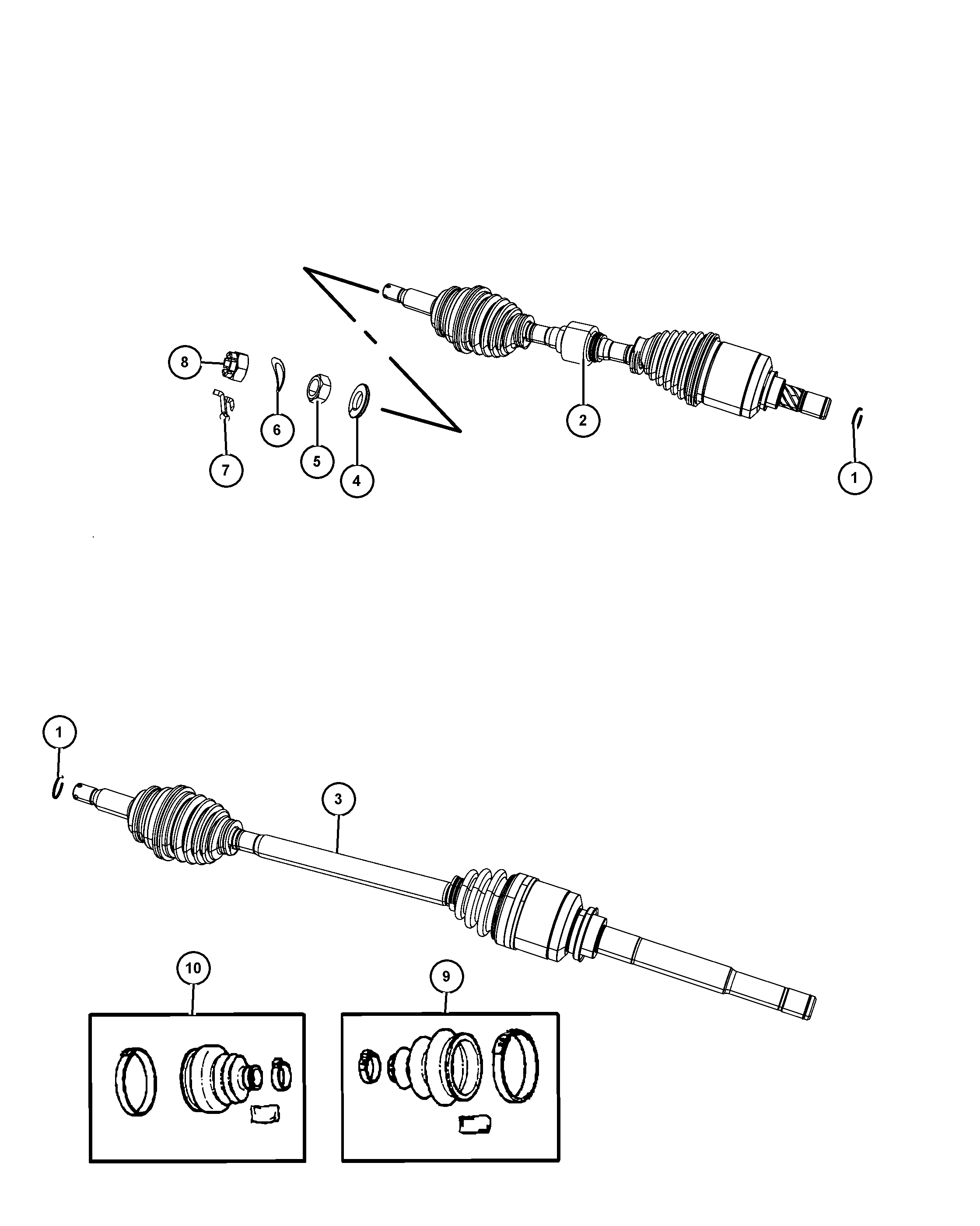 Chrysler 68127 813AA - Putekļusargs, Piedziņas vārpsta autodraugiem.lv