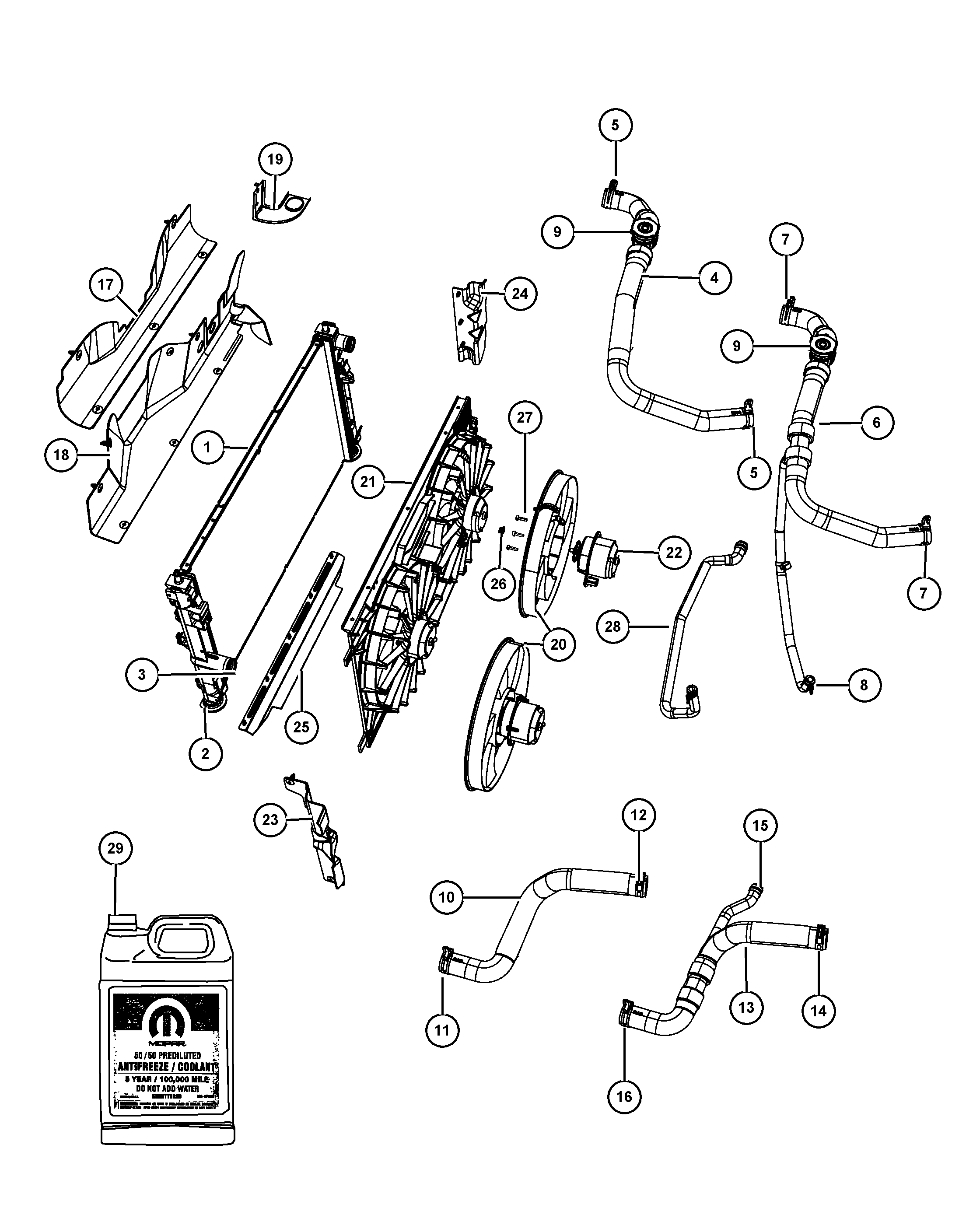 Chrysler 68004 049AB - Radiators, Motora dzesēšanas sistēma autodraugiem.lv