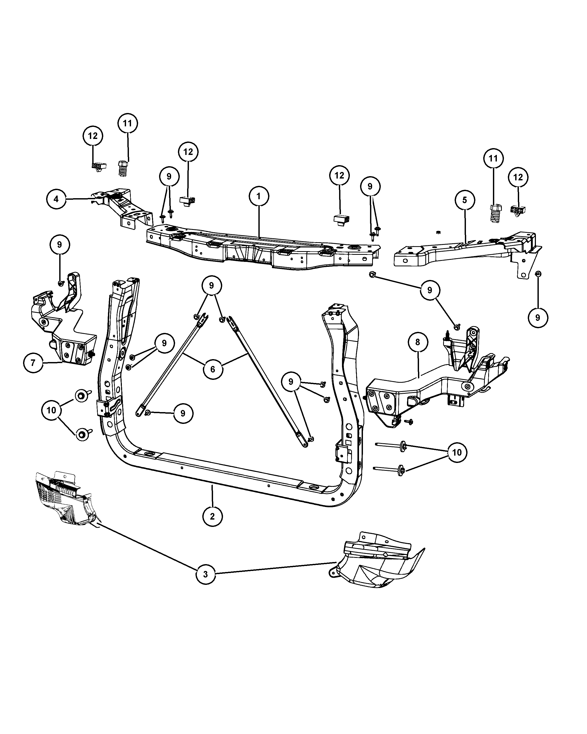 Jeep 5156 113AA - Radiatora stiprinājums autodraugiem.lv