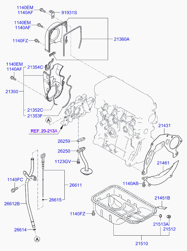 KIA 266142B000 - Blīvgredzens, Eļļas noliešanas korķis autodraugiem.lv