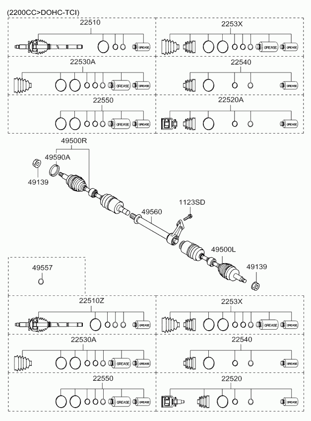 Hyundai 495014D201 - Piedziņas vārpsta autodraugiem.lv