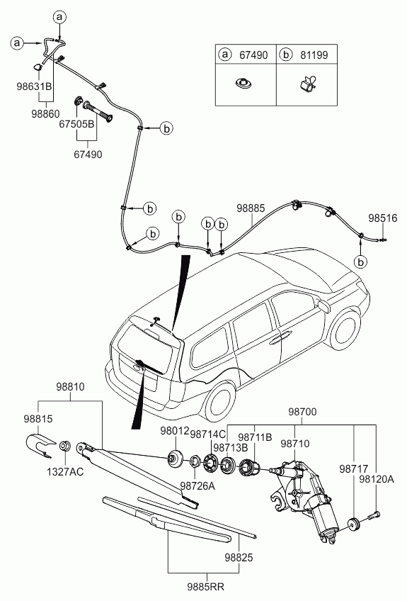 KIA 988504D001 - Stikla tīrītāja slotiņa autodraugiem.lv