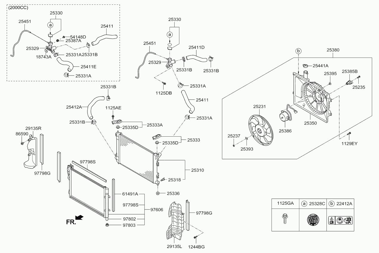 KIA 25330-1P000 - Vāciņš, Radiators autodraugiem.lv