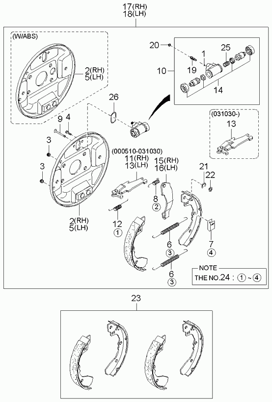 MAZDA 0K30A2628Z - Bremžu loku komplekts autodraugiem.lv