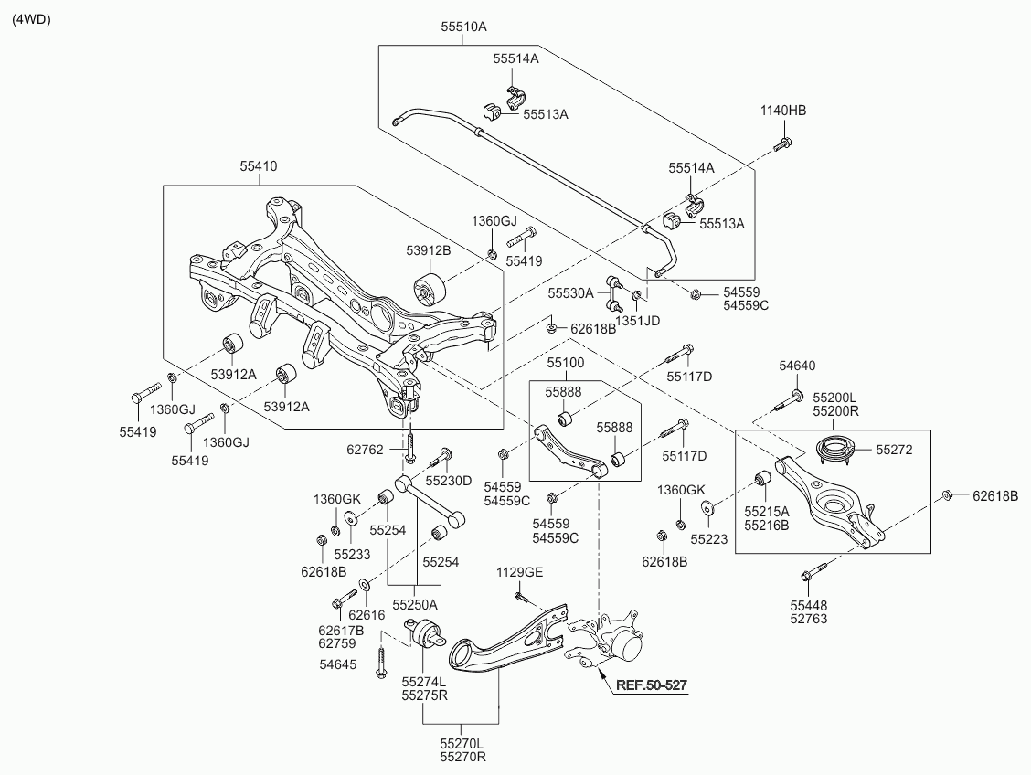 KIA 13602-12007K - Riteņu sagāzuma regulēšanas skrūve autodraugiem.lv