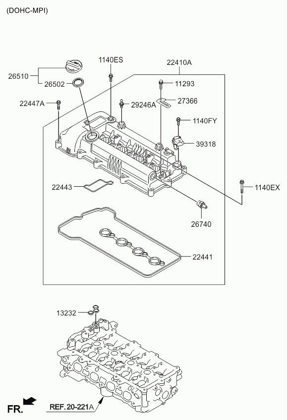 KIA 2651026620 - Vāciņš, Eļļas ieliešanas kakliņš autodraugiem.lv