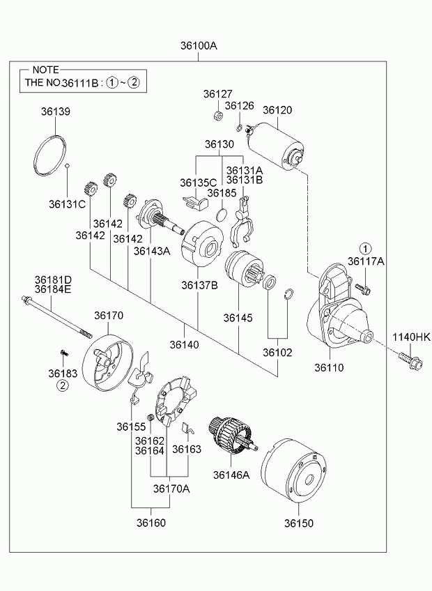 KIA 36141-32510 - Gear - starter reduction pinion autodraugiem.lv