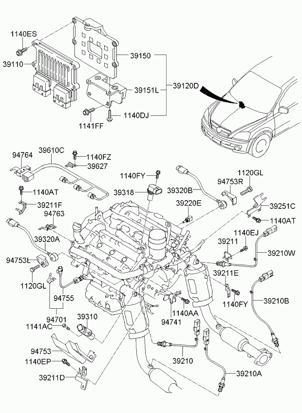 Hyundai 392103C850 - Lambda zonde autodraugiem.lv