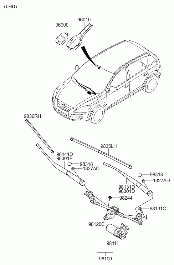 Hyundai 983601H100 - Stikla tīrītāja slotiņa autodraugiem.lv