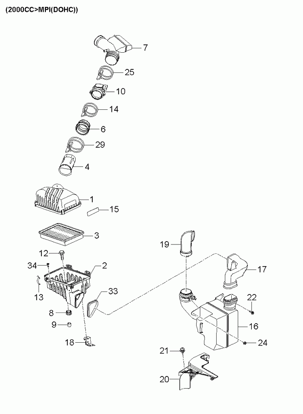 Hyundai 2816427050 - Gaisa masas mērītājs autodraugiem.lv