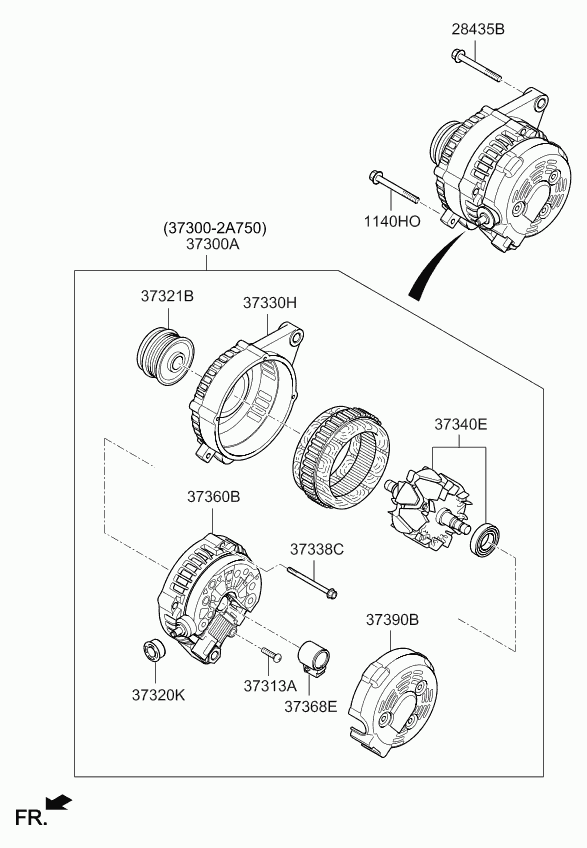 Hyundai (BEIJING) 37321-2A700 - Pulley - generator autodraugiem.lv