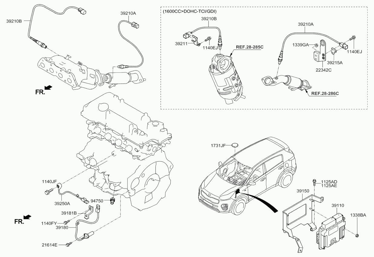 KIA (DYK) 392102B410 - Sensor assy - oxygen autodraugiem.lv